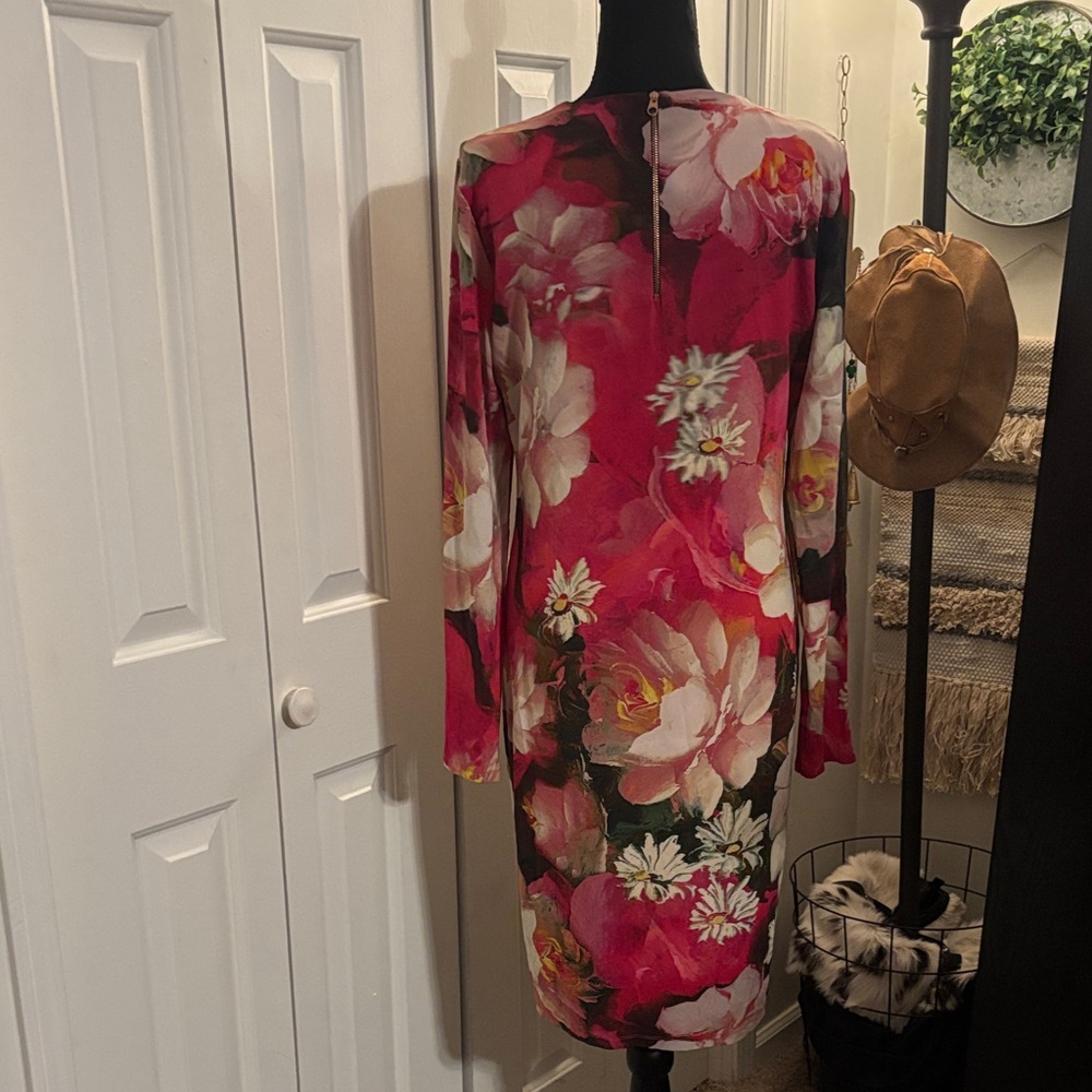 Ted Baker Pink Floral Knot Dress - Picture 3 of 6